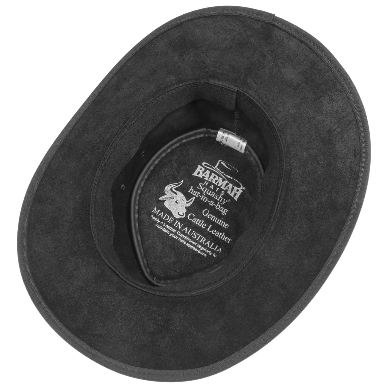 Squashy Outback Leather Hat by BARMAH