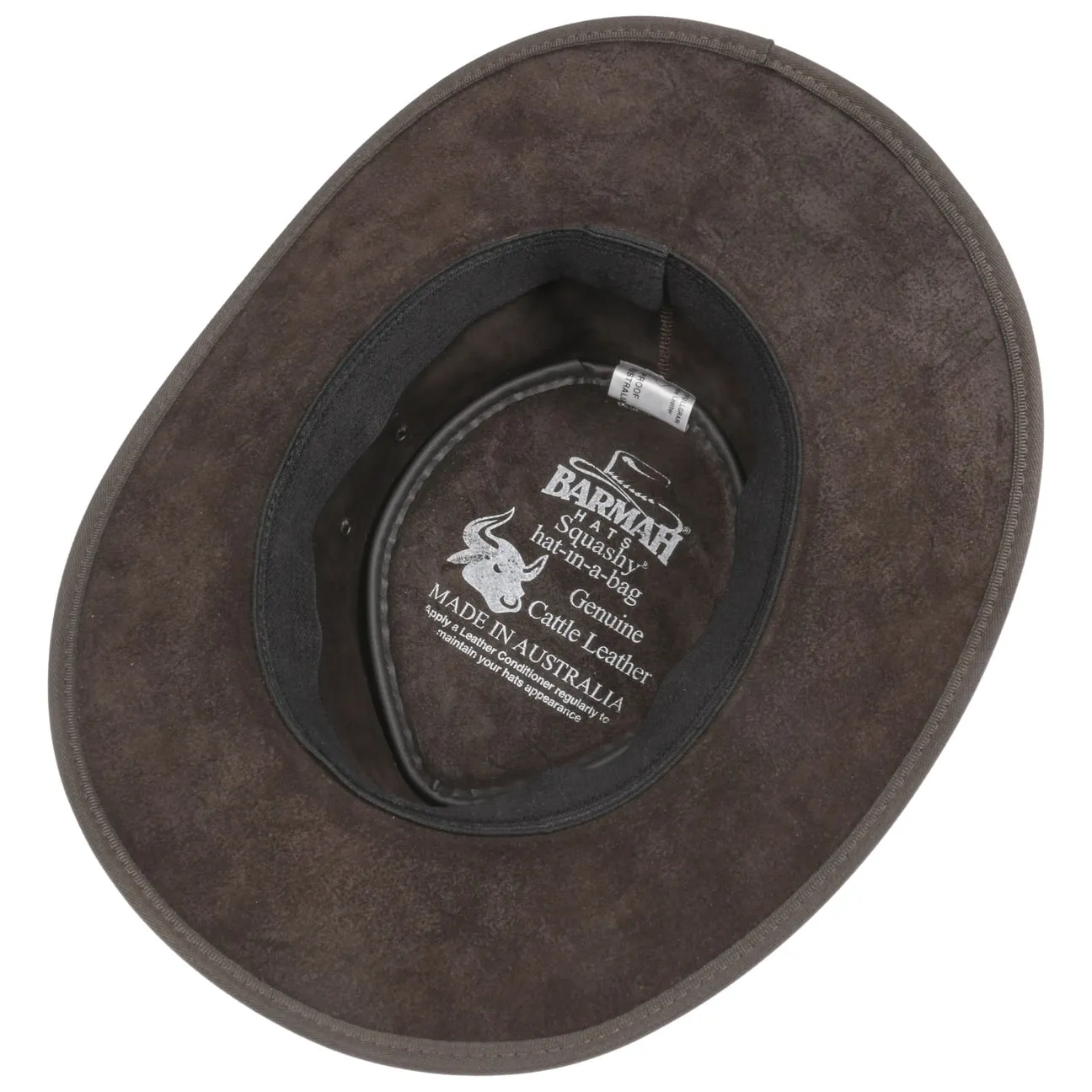Squashy Outback Leather Hat by BARMAH