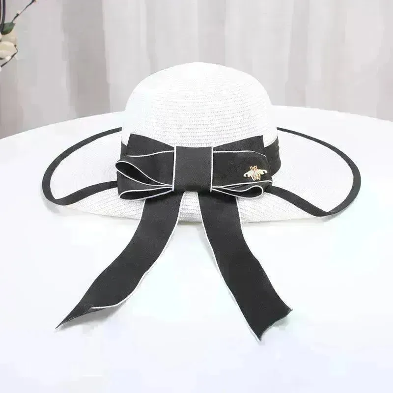 Summer Korean Bowknot Straw Hat