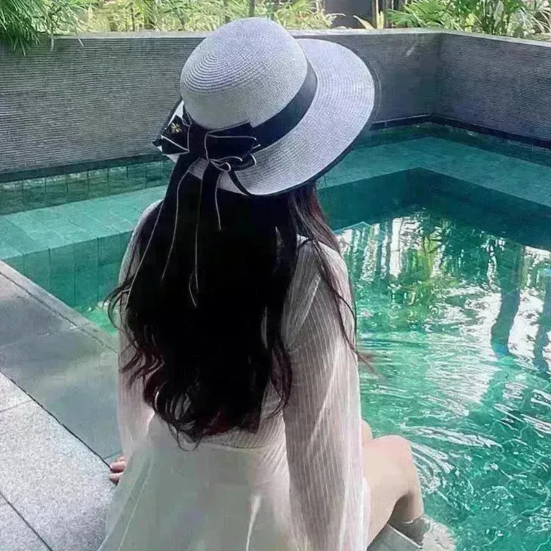 Summer Korean Bowknot Straw Hat