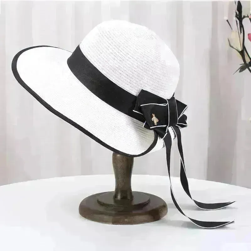 Summer Korean Bowknot Straw Hat