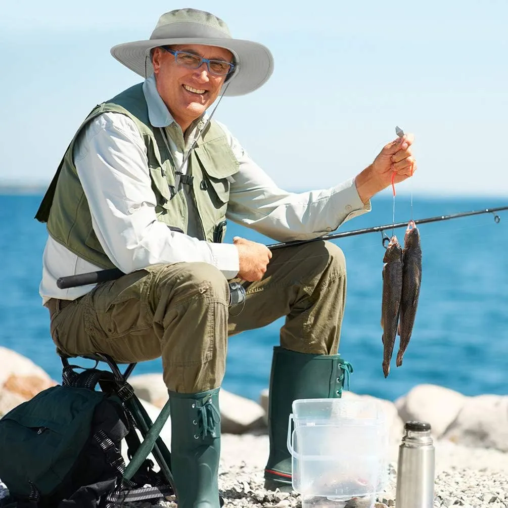 Sun Hats for Men Women Fishing Hat UPF 50  Breathable Wide Brim Summer UV Protection Hat