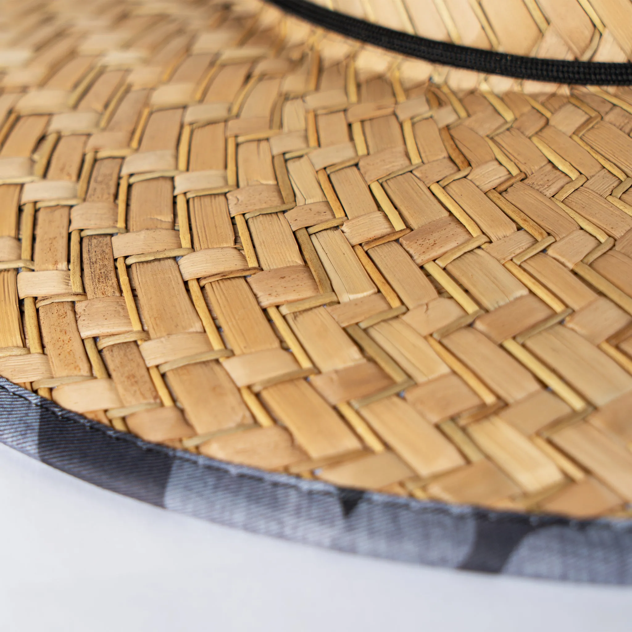 Sunset Point Straw Hat W/ Grey Camo Print Under Brim