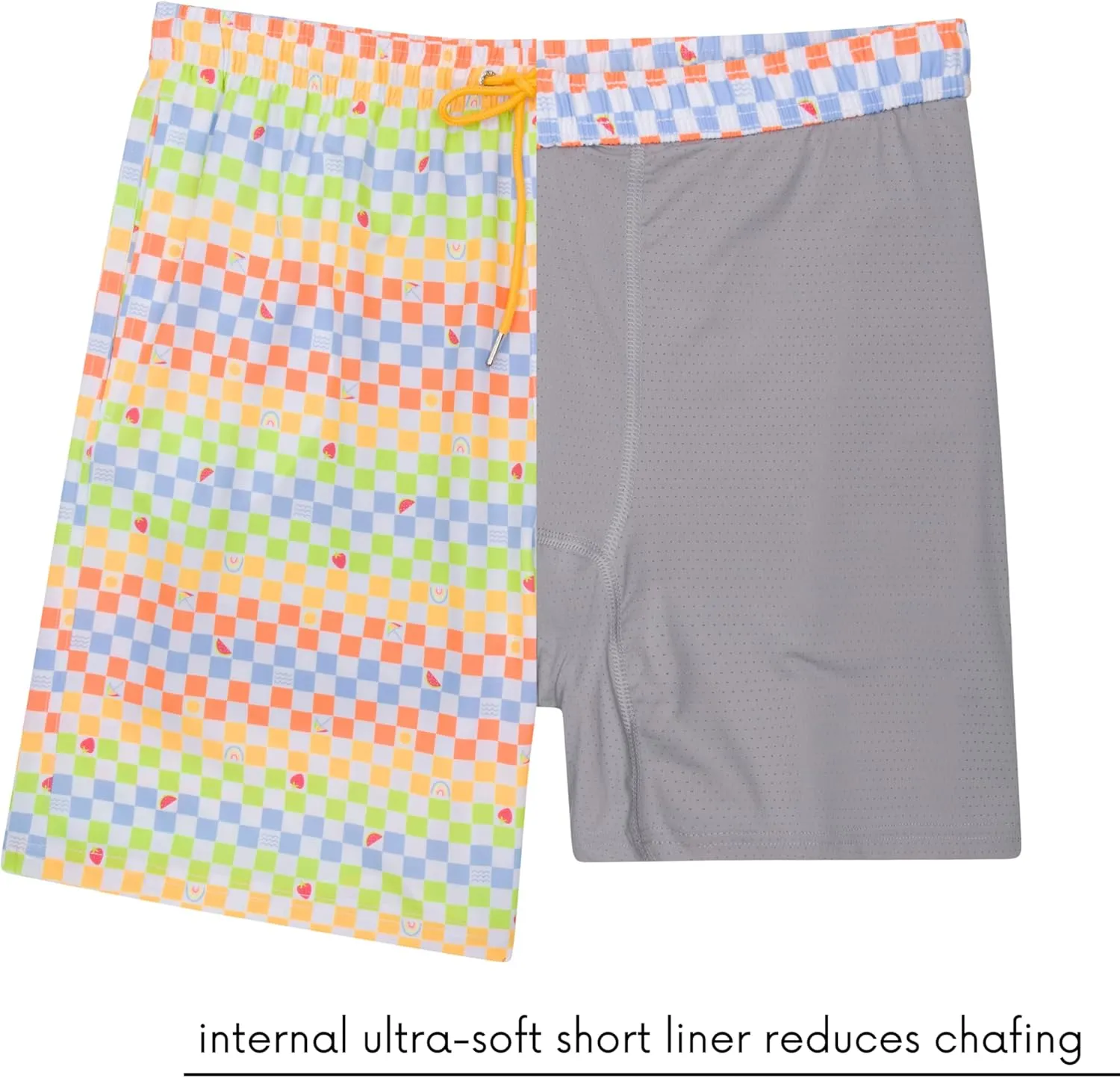 SwimZip Men's Swim Shorts with Boxer Brief Liner and UPF 50 Sun Protection