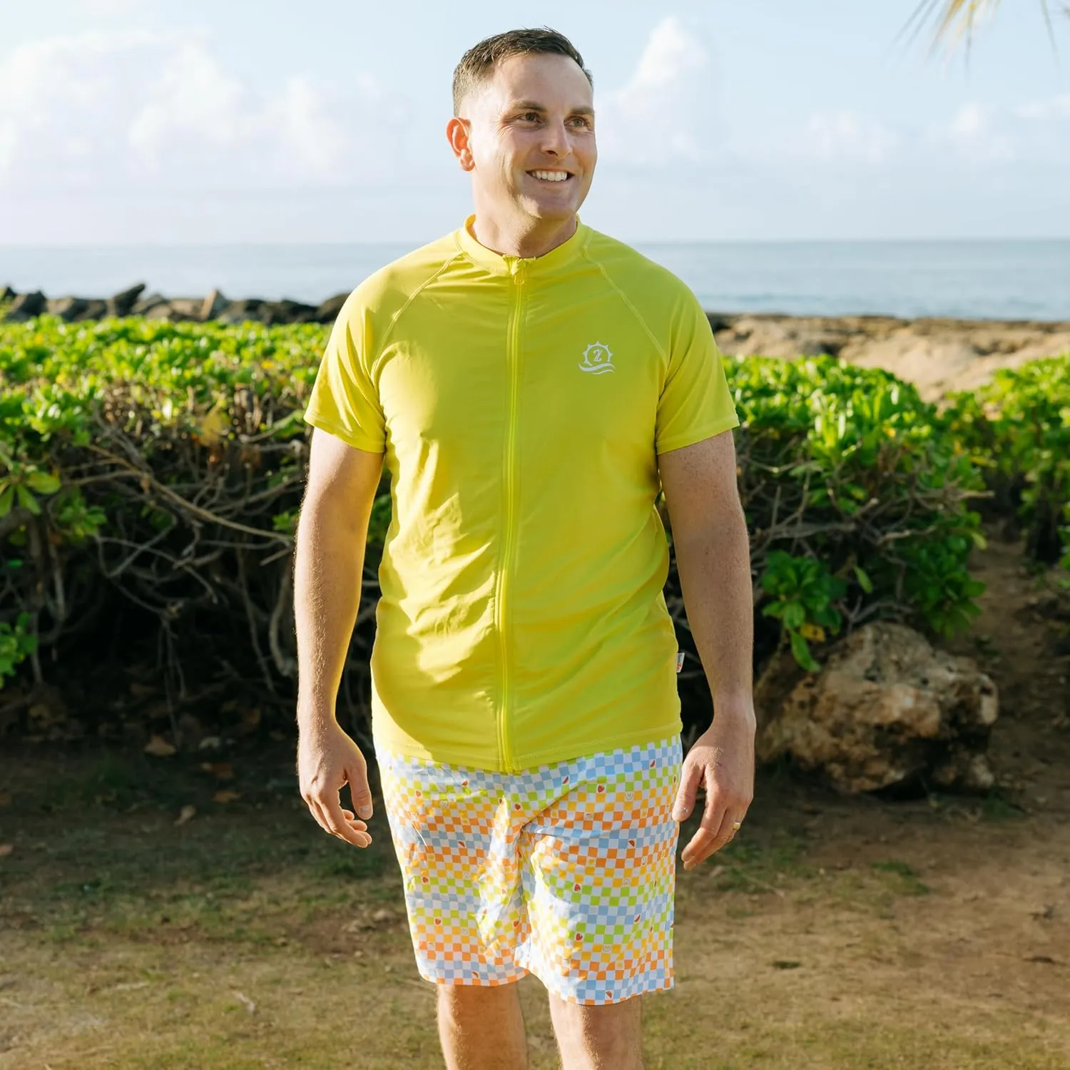 SwimZip Men's Swim Shorts with Boxer Brief Liner and UPF 50 Sun Protection