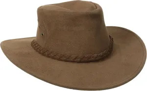 The Alice Mossback Leather Cowboy Hat from Down Under with 3- Strand Braid Hatband
