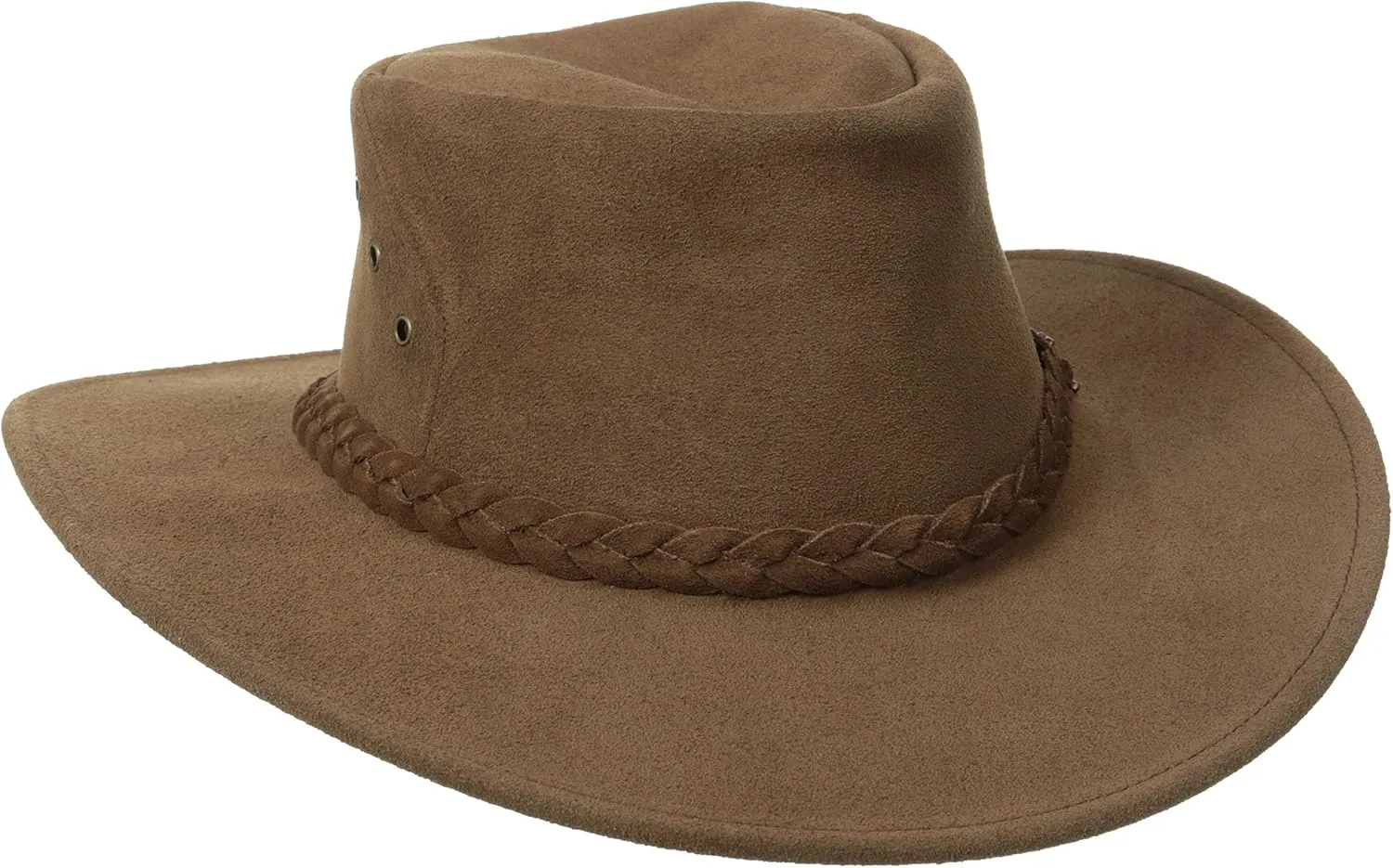 The Alice Mossback Leather Cowboy Hat from Down Under with 3- Strand Braid Hatband