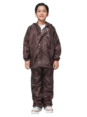 THE CLOWNFISH Donald Series Kids Waterproof Transparent PVC Raincoat with Adjustable Hood. Set of Top and Bottom. Plastic Pouch. Kid Age-5-7 years (Transparent)