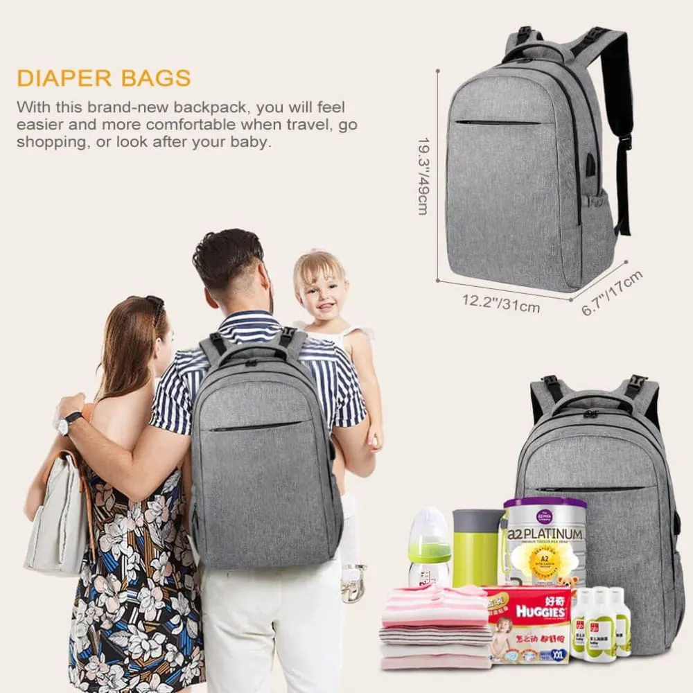 Vbiger Large-capacity Backpack Versatile Diaper Bags Smart Travel Shoulders Bags