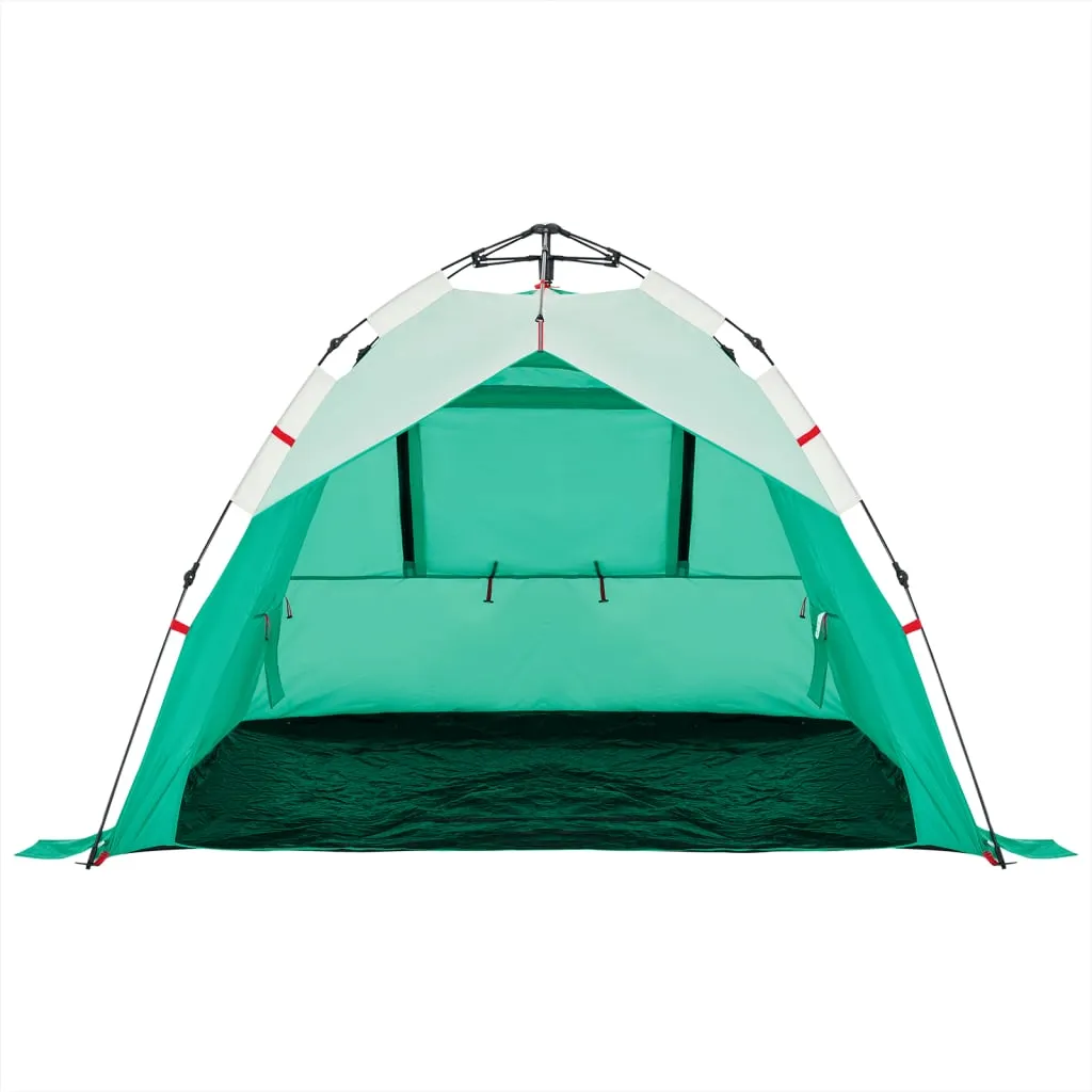 vidaXL Beach Tent 3-Person Sea Green Quick Release Waterproof
