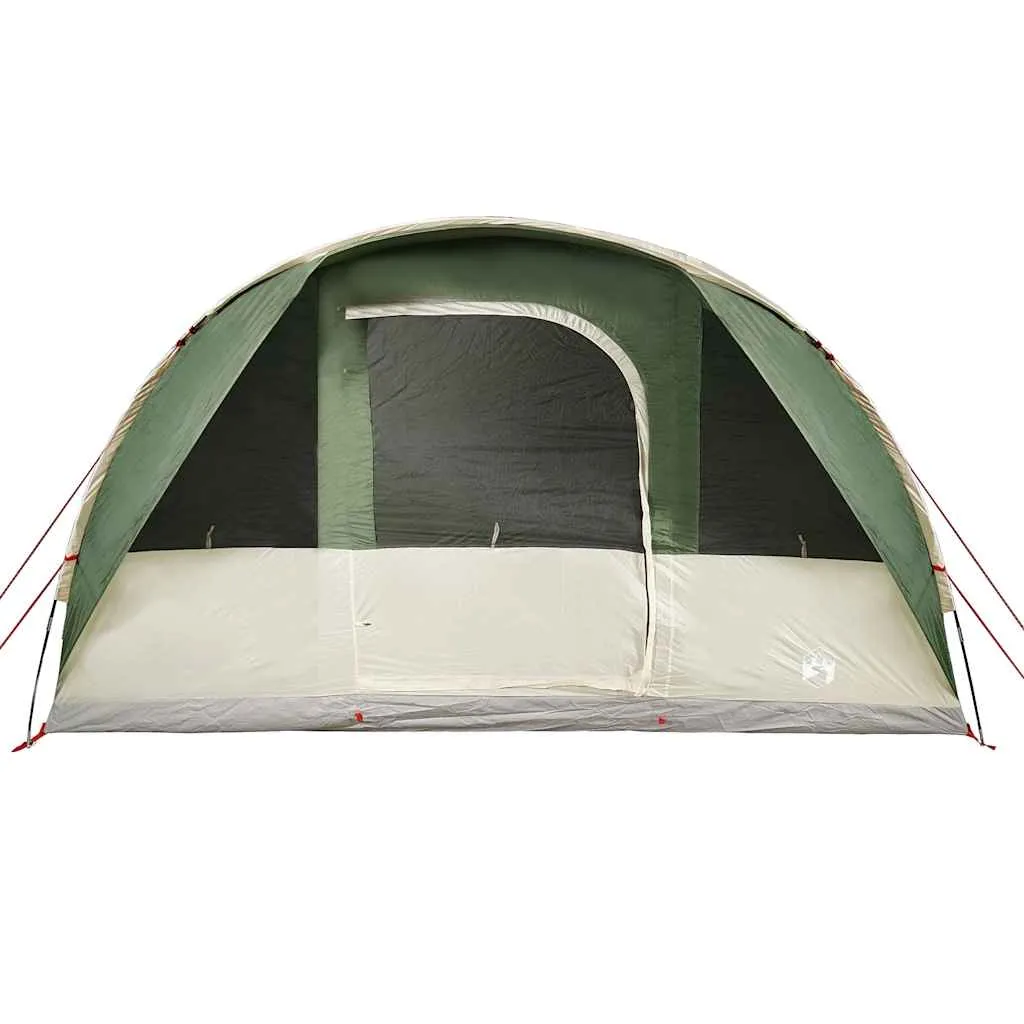 vidaXL Family Tent Tunnel 7-Person Green Waterproof