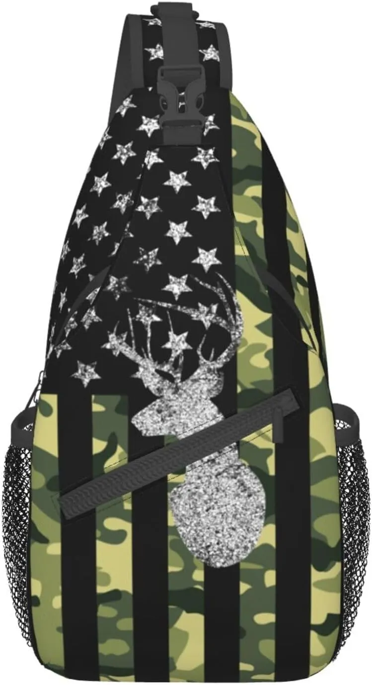 Vintage Elephant Sling Backpack Unisex Crossbody Chest Bag Shoulder Chest Bag For Women Men Hiking Travel