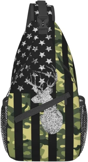 Vintage Elephant Sling Backpack Unisex Crossbody Chest Bag Shoulder Chest Bag For Women Men Hiking Travel