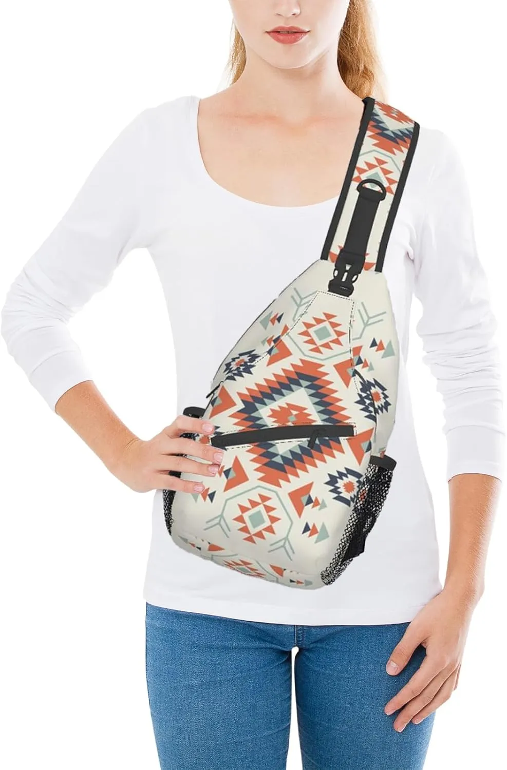 Vintage Elephant Sling Backpack Unisex Crossbody Chest Bag Shoulder Chest Bag For Women Men Hiking Travel