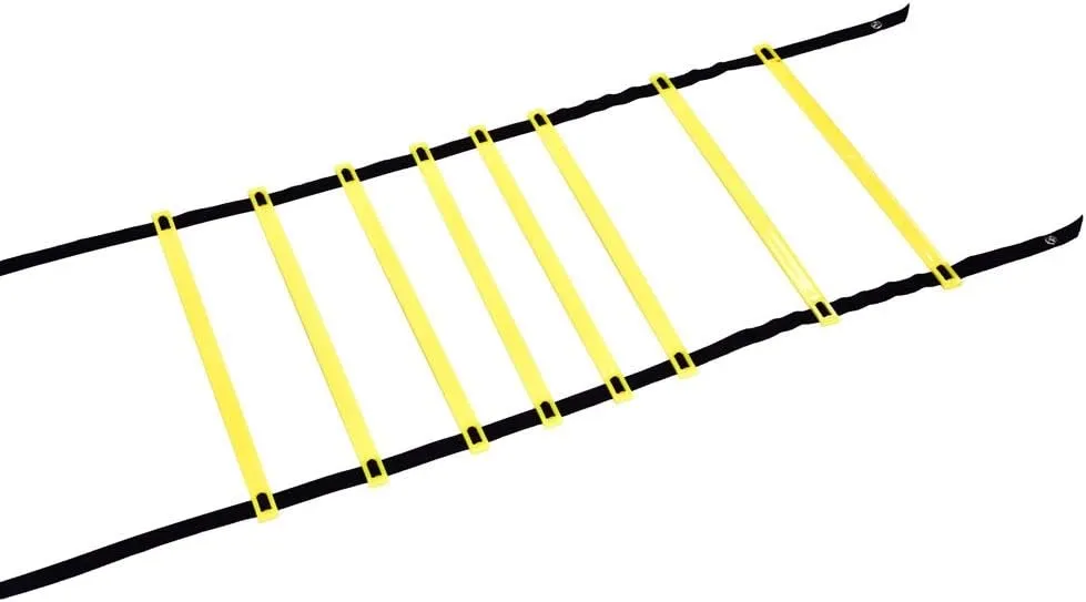 Yosoo Ladder, Sport Training Soccer Adjustable Rungs Ladder 8M 16 Rungs for Soccer, FootFitness Boxing Exercise Tool with Carry Bag (#1 4M)